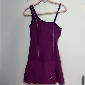 Le Coq Sportif Purple One Shoulder Dress